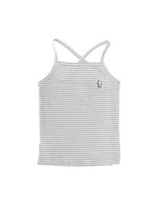 Paloma Singlet - Dusty Blue Stripe