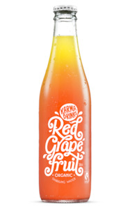 Organic Sodas Bottles: RED GRAPEFRUIT FRUIT SODA 15PK