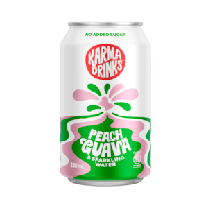 Soft drink wholesaling: NEW!!! Peach + Guava & Sparkling Water - 330ml cans 24pk