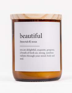 Dictionary Candle - Beautiful