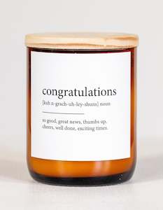 Dictionary Candle – Congratulations