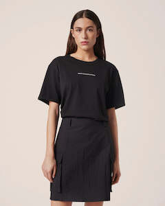 Womenswear: MSCH Terina Organic Small Logo Tee Black/White