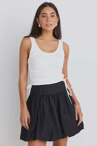 Love Lulu Hush black Bubble Mini Skirt