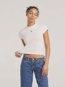 Womenswear: Lee Essential Rib Tee Timeless White