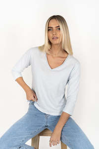 Humidity Stella V Neck Ice Blue