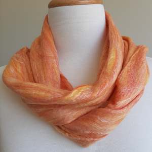 Merino Felted Scarf - Saffron