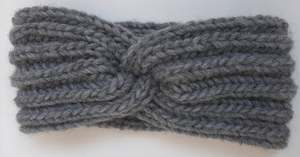 Ear Warmer with Twist - Gray