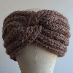 Ear Warmer with Twist - Chocolate