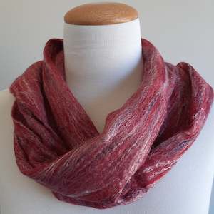 Merino Felted Scarf - Berries