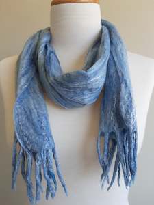 Merino Felted Scarf - Skyscape