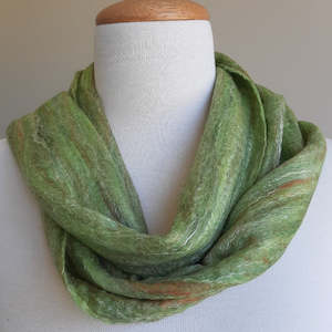 Merino Felted Scarf - Avocado