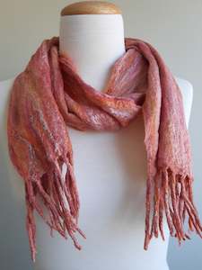 Merino Felted Scarf - Sunset