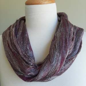 Merino Felted Scarf - Storm