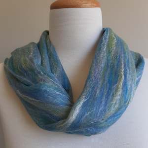 Merino Felted Scarf - Salvia