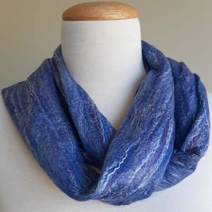 Merino Felted Scarf - Damson