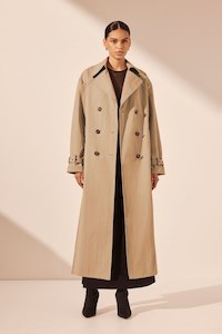 Kai Trench Coat – Khaki Beige