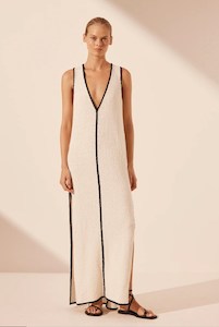 Lena Plunged Maxi Dress