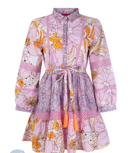 Clothing: Floral Mini Dress in Pink