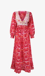 Red Printed maxi dress Place du Solei