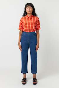 Denim cropped trouser