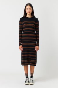 Waffle stripe dress