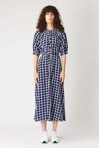 Clothing: Checked dress