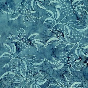 Bakers Dozen - Steel Blue Lilacs Batik - Katipatch Patchwork & Quilting Boutique