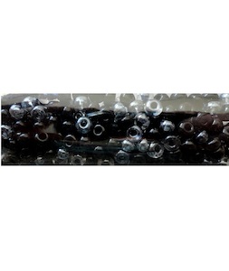 Beads Tiny Black/Silver - Katipatch Patchwork & Quilting Boutique