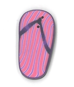 Purple Flip-flop Button - Katipatch Patchwork & Quilting Boutique