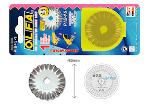 Rotary Cutter Pinking Blade 45mm Olfa - Katipatch Patchwork & Quilting Boutique