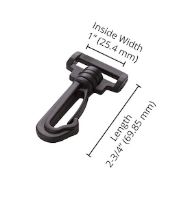 Black Plastic Swivel Hook 1" - Katipatch Patchwork & Quilting Boutique