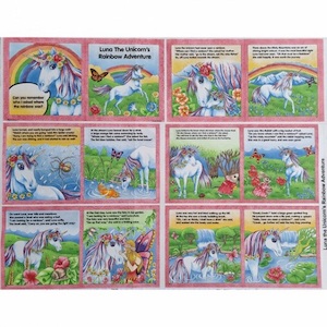 Book Panel - Luna The Unicorn's Rainbow Adventure - Katipatch Patchwork & Qu…