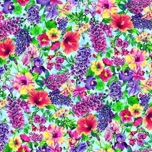 Fabrics textile: Hummingbird Heaven - Floral - Katipatch Patchwork & Quilting Boutique