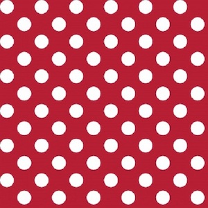 Kimberbell Basics - White Spot on Red - Katipatch Patchwork & Quilting Boutique