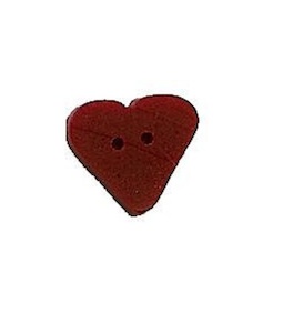 True Red Heart Button - Katipatch Patchwork & Quilting Boutique