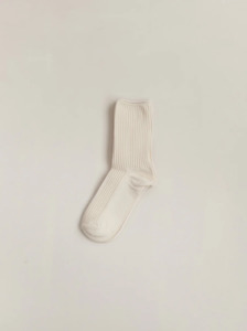 2x2 Rib Socks ~ Buttercream