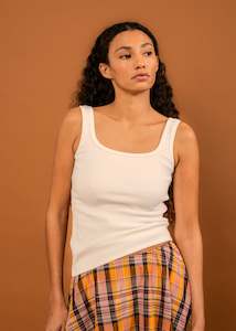 Household good wholesaling: Leta Singlet ~ Ivory Rib