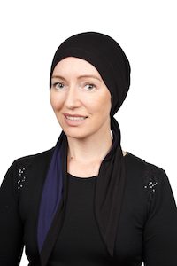 Black/Ink Reversible Bamboo Wrap Hat