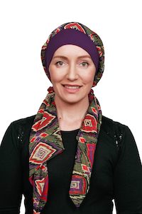 Zigzag Attached Scarf Hat