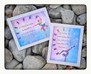 Feel Good Wall Art: BUTTERFLY FORMATION Frame