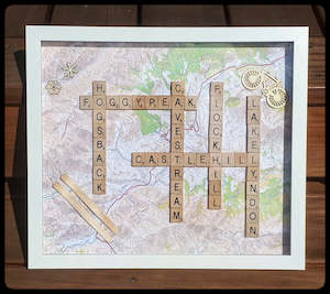 SCRABBLE ART Location Frame