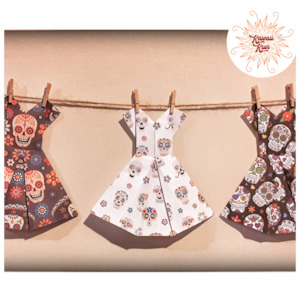 Origami Bunting: DAY OF THE DEAD Origami Dress Bunting