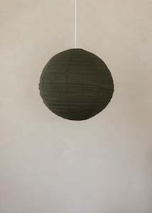 Globe Linen Lantern / Olive / 70cm