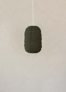 Furniture: Shanti Linen Lantern / Olive / Small