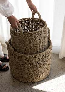 Seagrass Basket Set Of 2 / Natural