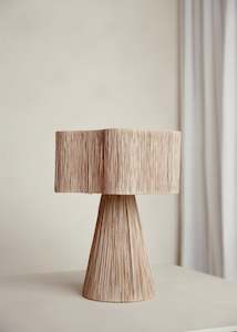 Furniture: Halo Raffia Table Lamp / Large