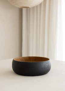 Furniture: Dual Teak Bowl / High