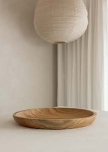 Furniture: Round Teak Tray / 50