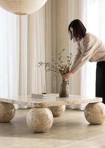 Furniture: Louie Coffee Table / Crema Marble