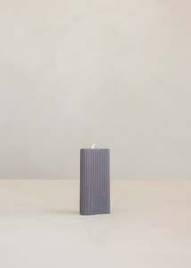 Furniture: Helix Pillar Candle / Dark Grey